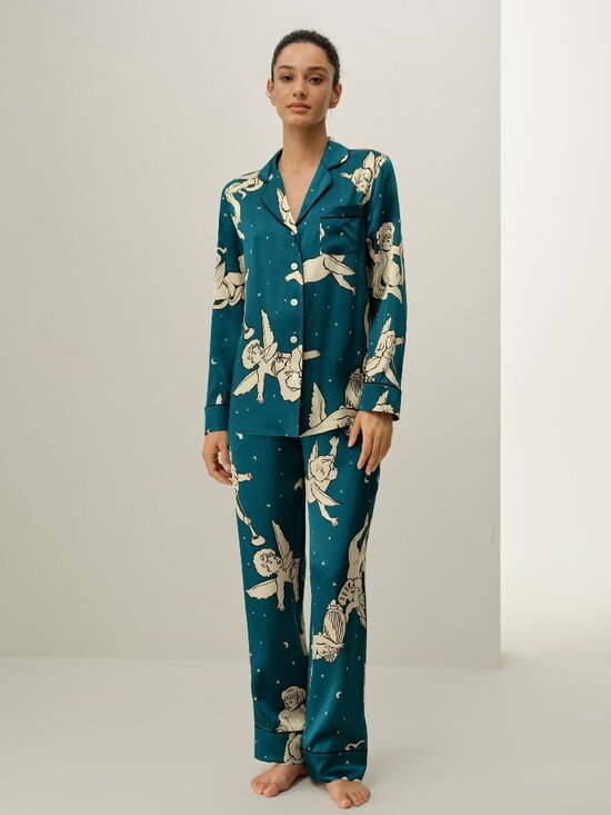 Lilysilk Other - Lilysilk Gemini Zodiac Classic Silk Pajama Set Size Large